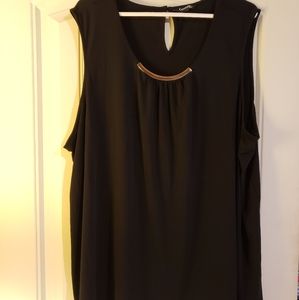 Black with gold detail tank